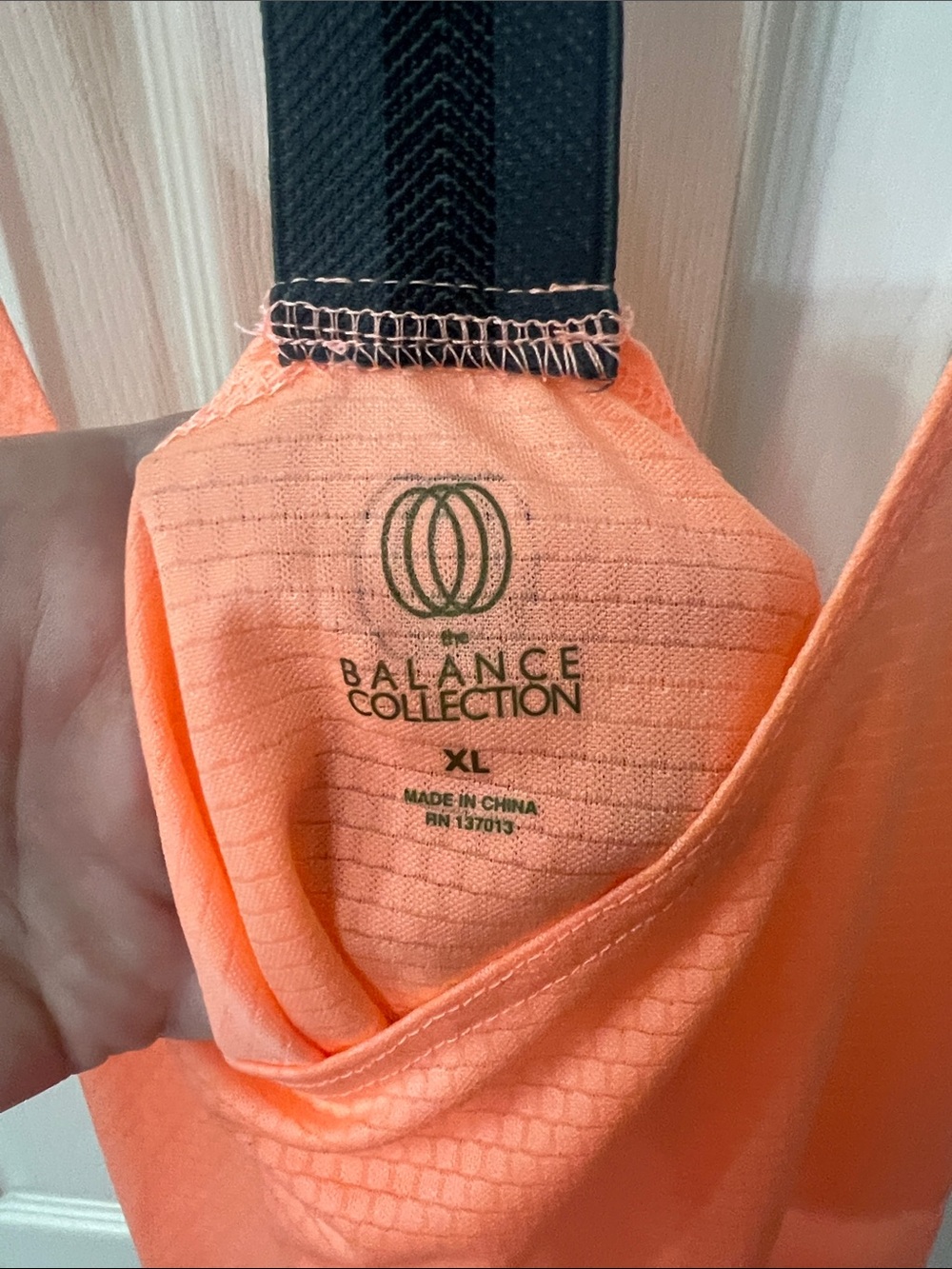Balance Collection Neon Coral Racerback Mesh Tank - Picture 2 of 4